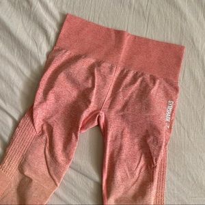 Gymshark Ombré Seamless Leggings Peach Coral